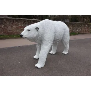 XXL Eisbär lebensgross Gartendeko 190 x 120 x 65~Garten Deko Figur Wow!