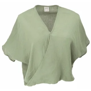 Guru-Shop Longbluse Musselin Boho Bluse, oversize Baumwollbluse,.. alternative Bekleidung grün