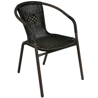 VCM Bistrostuhl Gartenstuhl 53 x 60 x 73 cm dunkelbraun 2 St.