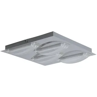 NÄVE 4 LED Deckenleuchte Chrom 30x5 cm