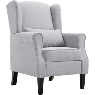 vidaXL Sessel Hellgrau Stoff