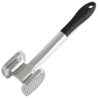 FACKELMANN Fleischklopfer aus Aluminium, doppelseitig, für Steaks, Schnitzel und Hähnchenbrust
