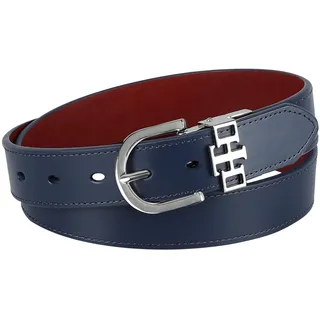 Tommy Hilfiger Damen Two-in-one Reversible Slim Width Casual Leather Belt for Jeans, Trousers and Dresses Gürtel, Marineblau/rot, XL - XL