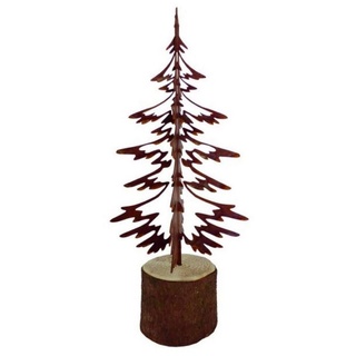 BADEKO Weihnachtsfigur Baum Miriam auf Baumstamm (Edelrost, 1 St., Christbaum), Holzstamm braun