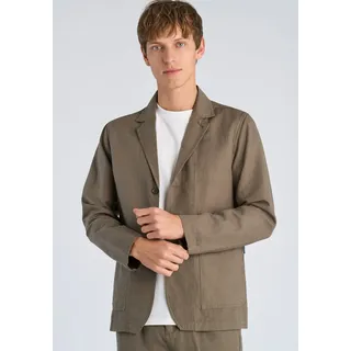 Anzugsakko LINDBERGH "Sakko Relaxed Fit", Herren, Gr. L, braun (dk olive), Obermaterial: 55% Baumwolle, 45% Leinen, Sakkos