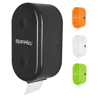Spirella WC Rollenhalter + Ersatzrollenhalter"Cube" zum kleben oder bohren Schwarz, 30 x 15 x 13 cm
