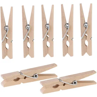 COLLBATH 100Stücke Mini Holzklammern Wäscheklammern aus Natürlichem Holz für Fotos Basteln und Dekoration Umweltfreundliche Deko für DIY-projekte