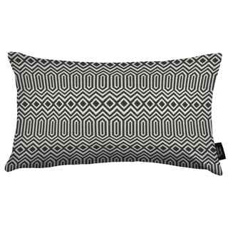 McAlister Textiles Colorado | Kissen mit Füllung in Schwarz | 30 x 50 cm | Gewobenes geometrisches Jaquard Muster | Ethno-Design Deko Kissen gefüllt für Sofa, Couch