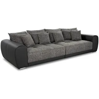 Bigsofa Moldau Stoff Grau, Schwarz Grau /