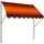 250 cm orange/braun