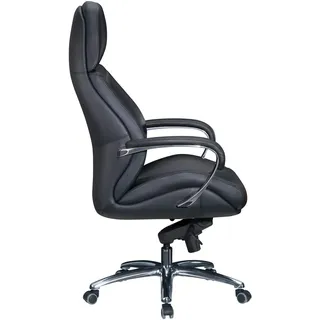 FineBuy Bürostuhl Chefsessel Echtleder Ergonomisch XXL Drehstuhl 120 kg