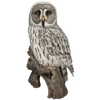 Figuren Shop GmbH Gartenfigur Gartenfigur Eule XL - Bartkauz groß - HotAnt - Garten Figur Dekoration