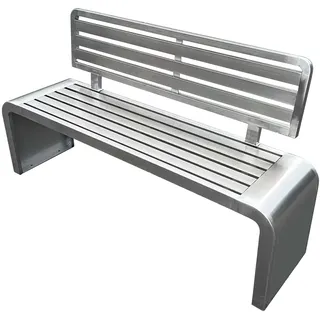 NRNQMTFZ Gartenbank Moderne Parkbänke für den Außenbereich,Edelstahl Gartenbank Mit Rückenlehne,Wetterfest Parkbank,für Terrasse & Balkon & Garten(100cm/39.4in)