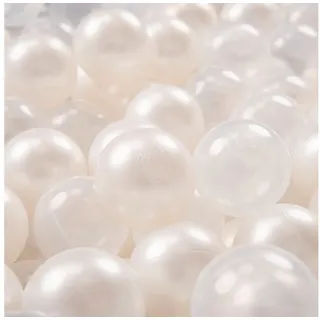 KiddyMoon Kinder Bälle Für Bällebad Baby Plastikbälle Spielbälle ∅6Cm Made In EU, Perle/Transparent,500 Bälle/6Cm
