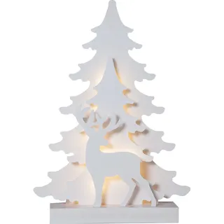 LED Leuchtdeko Tannenbaum Holz Weihnachtsdekoration Advent X-Mas Deko weiß, kaltweiß, LxH 29 x 41 cm