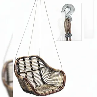 Van der Leeden Hängesessel Rattan Braun