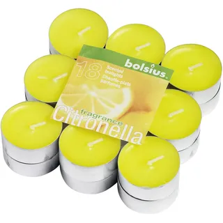 Bolsius - Duftteelichte Citronella Ø 1,8 Cm 18er Pack Kerze Teelicht Duftkerze