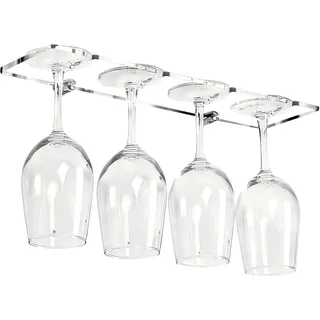 xtemtoamz Weinglas Halterung,Weinhalter Zum Umhängen,Wine Glass Holder,Weinglashalter,Transparentes Weinregal Aus Acryl Zum Aufhängen,Geeignet für Hausbars, Küchen und Esszimmer