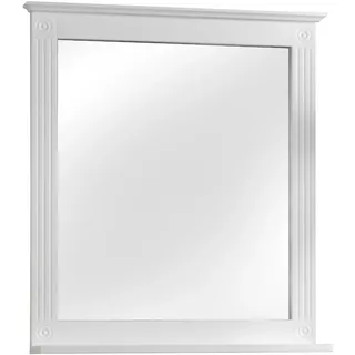 Generisch Spiegel mit Ablage - Badmöbel - Landhaus-Stil - in weiß Glas/weiß 68 x 60 x 12 cm