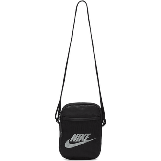 Nike Heritage Crossbody-Tasche (klein, 1 l) - Schwarz, EINHEITSGRÖSSE