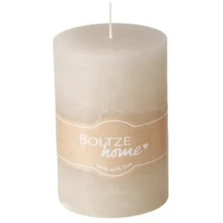 BOLTZE Stumpenkerze Stumpenkerze Casual, Ø 7 cm, 10 cm, Hellgrau