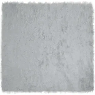 vidaXL Teppich Tafalla Grau 120 x 120 cm Polyester