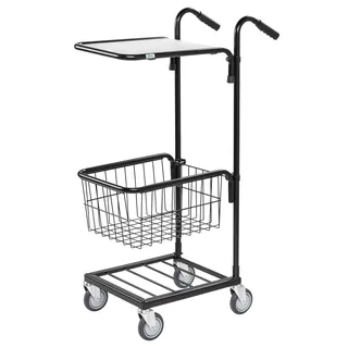 Kongamek Mini- Servierwagen Verzinkt Ladefläche 410x355mm Mit Korb Und Bremse