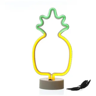 SATISFIRE LED Neonlicht Dekofigur Ananas H: 33cm in gelb, grün | Gr.: onesize