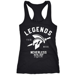 Neverless Tanktop Cooles Damen T-Shirt Legends Sparta Gladiator Gym Athletics Sport Fitness Neverless® schwarz XXL