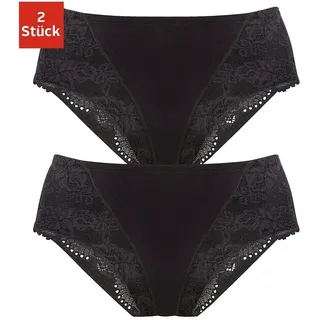 petite fleur by lascana Formslip, Damen, Gr. 32/34, schwarz, Obermaterial: 90% Baumwolle, 10% Elasthan (LYCRA SPORT). Miedereinsatz: 90% Polyamid, 10% Elasthan.