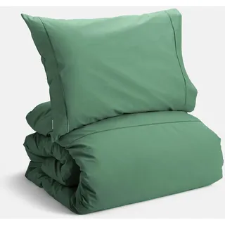 Bianca Plain Dyed Jade Bettwäsche, 140 x 220 + 65 x 65 cm