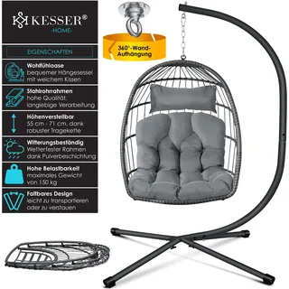 Kesser Hängesessel Jungle grau inkl. Deckenhalterung
