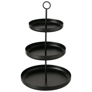 Boltze GRUPPE GmbH Servierständer Etagere aus Metall CREDO für Obst, 3er-Set, H. 32,5 cm, Metall, (einzeln, einzeln) schwarz