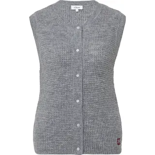 Strickweste aus Alpakamix - grau - 32