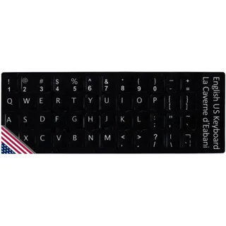 LEDELI Tastaturaufkleber Tastatur Aufkleber Keyboard Sticker Tastatur-Aufkleber für PC, Laptop, Notebook, Computer-Tastaturen (QWERTY US English Layout)