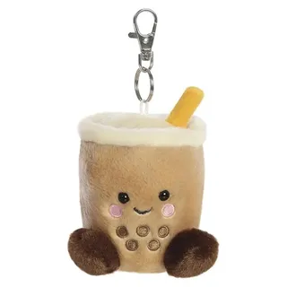 AURORA Palm Pals Milky Tea Boba Clip-On, 10 cm, Plüschtier, braun, 26622