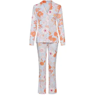 s.Oliver Pyjama-Set floral Blau/Grau 40/42