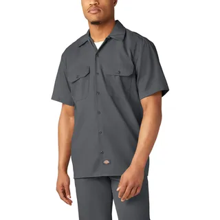 Dickies Herren Freizeithemd Work Shirt Short Sleeved, Charcoal Grey, XXX-Large (Herstellergröße: 3XL) - 3XL
