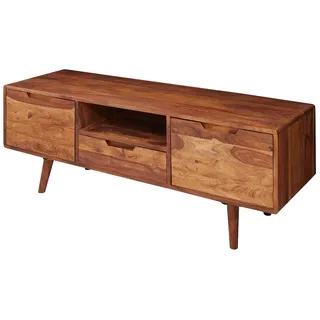 FineBuy TV Lowboard 135 cm Braun Holz