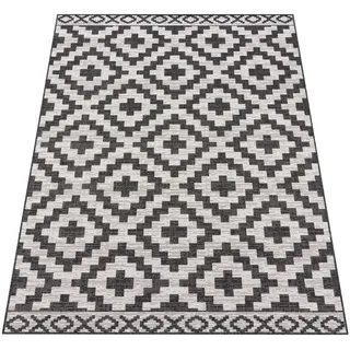 Paco Home Outdoorteppich, Schwarz, Textil, Rechteckig, 60x100 cm, strapazierfähig, für Fußbodenheizung geeignet, Teppiche & Böden, Teppiche, Outdoorteppiche