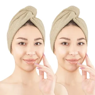 hammetex Haarturban Handtuchset 2-tlg. beige