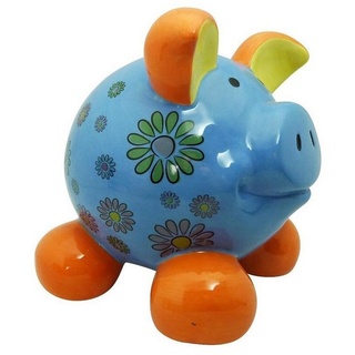 HTI-Living Spardose Sparschwein klein, farbig Keramik, (Stück, 1-tlg., 1 Sparschwein), Spardose Glücksschwein bunt