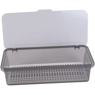 COLLBATH Kunststoff Essstäbchen Abtropfbox Wasserdichte Utensilien Aufbewahrungsbox Mit Deckel Für Küchenutensilien Für Aufbewahrung Von Besteck Und Essstäbchen Schwarz
