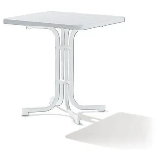 sieger EXKLUSIV Gartentisch weiß 70 cm x 72 cm