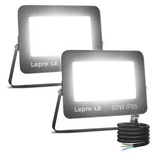 Lepro Außenstrahler LED 50 W 4250 lm IP65 2 Stück weiß