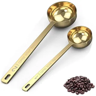 LuxusKollektion Kaffeelöffel Kaffeemesslöffel-Set Edelstahl goldfarben 4.5 cm x 16.3 cm