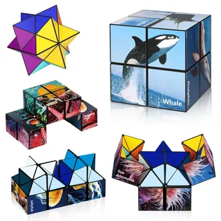 Euclidean Cube Sternenwürfel Zauberwürfel-Set, Verwandlungswürfel Magische Puzzle-Würfel für Kinder und Erwachsene (Ozean-Serie)