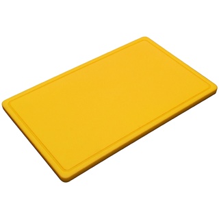 METRO Professional Schneidebrett GN 1/1, Polyethylen, mit Saftrille, gelb