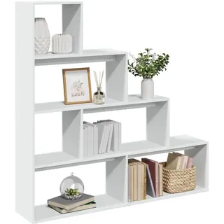 vidaXL Bücherregal 4 Stufen 143,5 x 29 x 143,5 cm Weiß