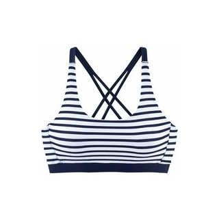 VENICE BEACH Bustier-Bikini-Top Damen weiß-marine-gestreift Gr.42